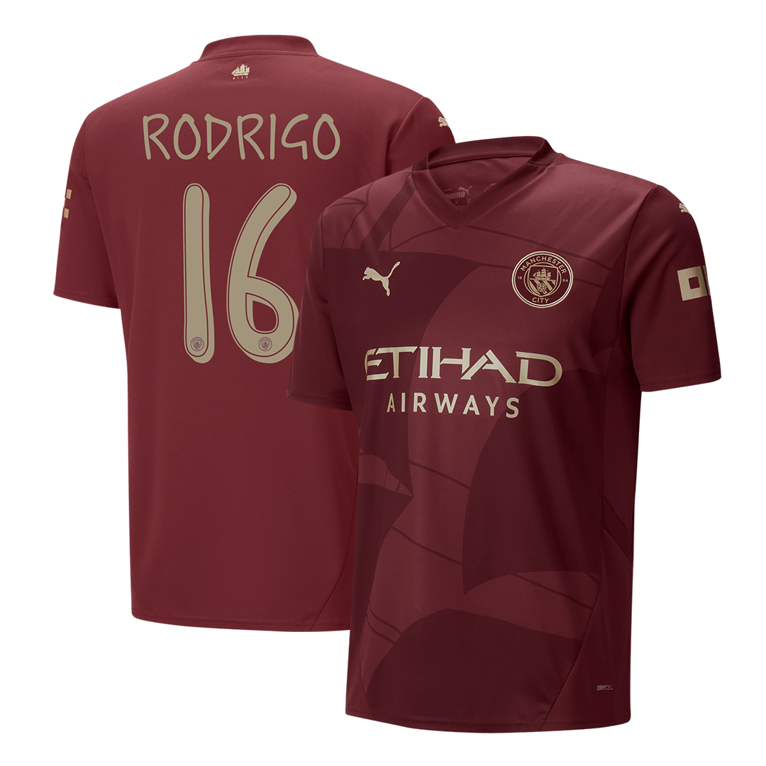 RODRIGO #16 Manchester City Third Away Cheap Soccer Jersey 2024/25 - UCL Go Soccer World Shop