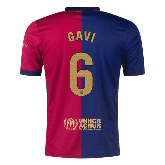 GAVI #6 Barcelona Home Cheap Soccer Jersey 2024/25- Spotify Logo Without Text Go Soccer World Shop
