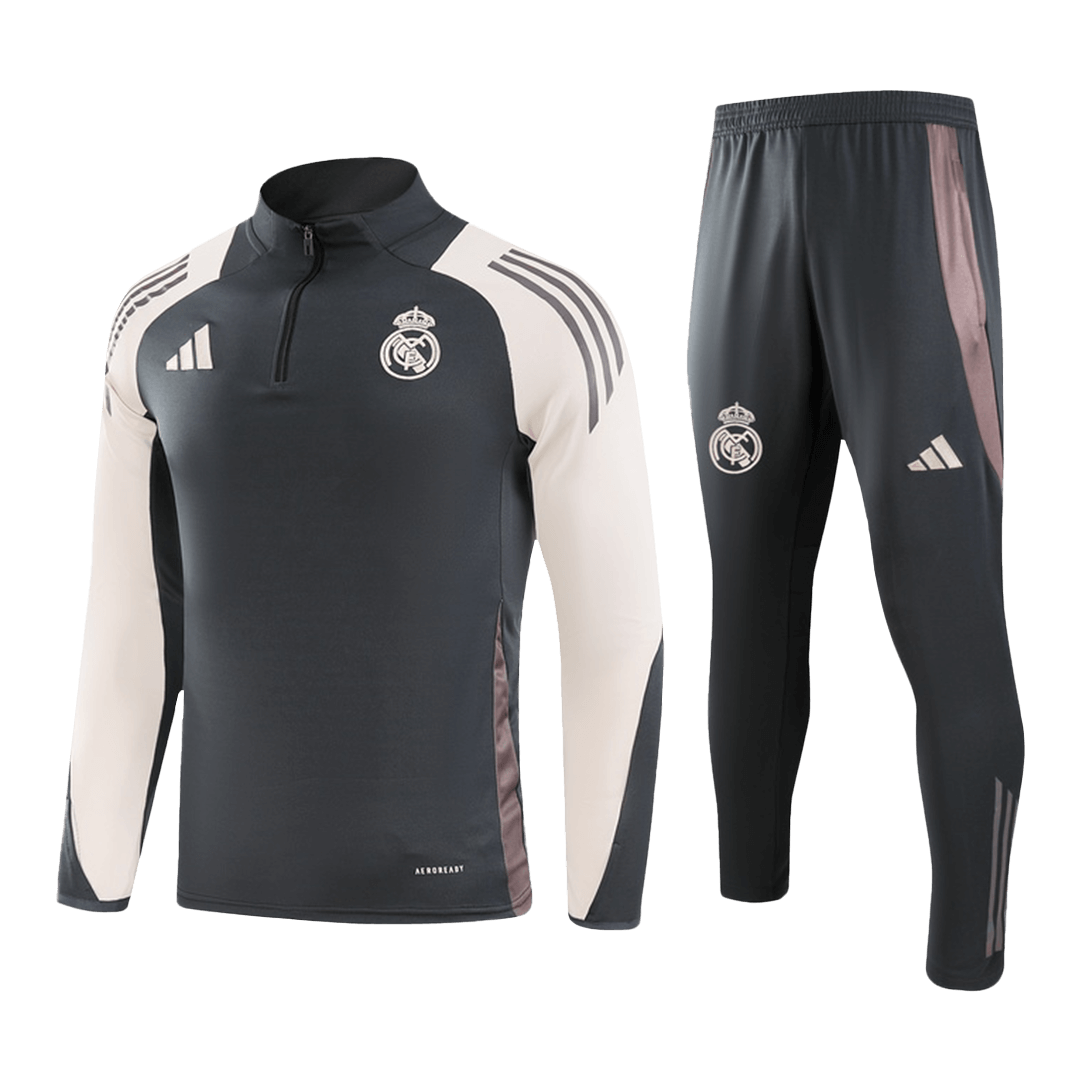 Real Madrid Zipper Sweatshirt Kit(Top+Pants) 2024/25 Go Soccer World Shop