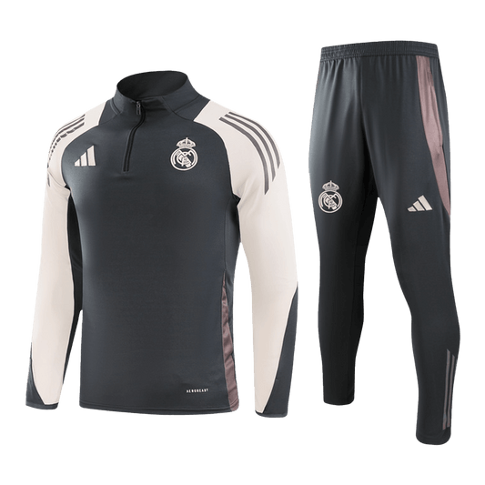 Real Madrid Zipper Sweatshirt Kit(Top+Pants) 2024/25 Go Soccer World Shop