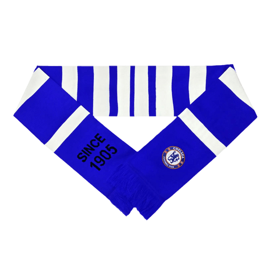 Chelsea Soccer knitting Scarf Blue&White Go Soccer World Shop