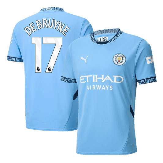 DE BRUYNE #17 Manchester City Home Cheap Soccer Jersey 2024/25 Go Soccer World Shop