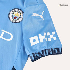 Kid's Manchester City Home Cheap Soccer Jersey Kit(Jersey+Shorts) 2024/25 Go Soccer World Shop
