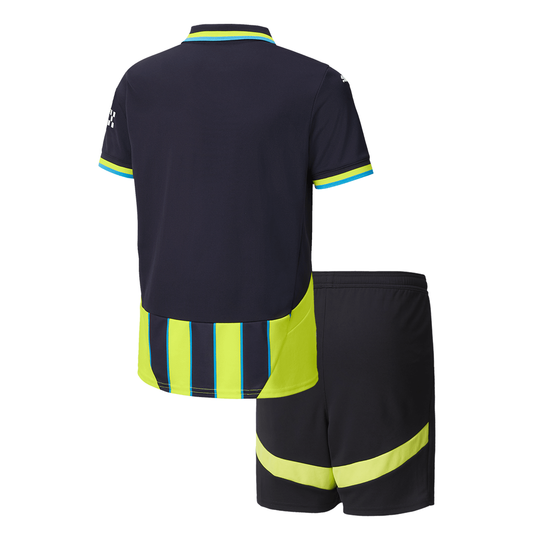 Kid's Manchester City Away Cheap Soccer Jersey Kit(Jersey+Shorts) 2024/25 Go Soccer World Shop