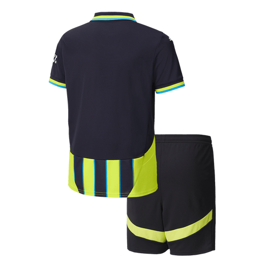Kid's Manchester City Away Cheap Soccer Jersey Kit(Jersey+Shorts) 2024/25 Go Soccer World Shop