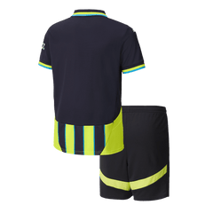 Kid's Manchester City Away Cheap Soccer Jersey Kit(Jersey+Shorts) 2024/25 Go Soccer World Shop