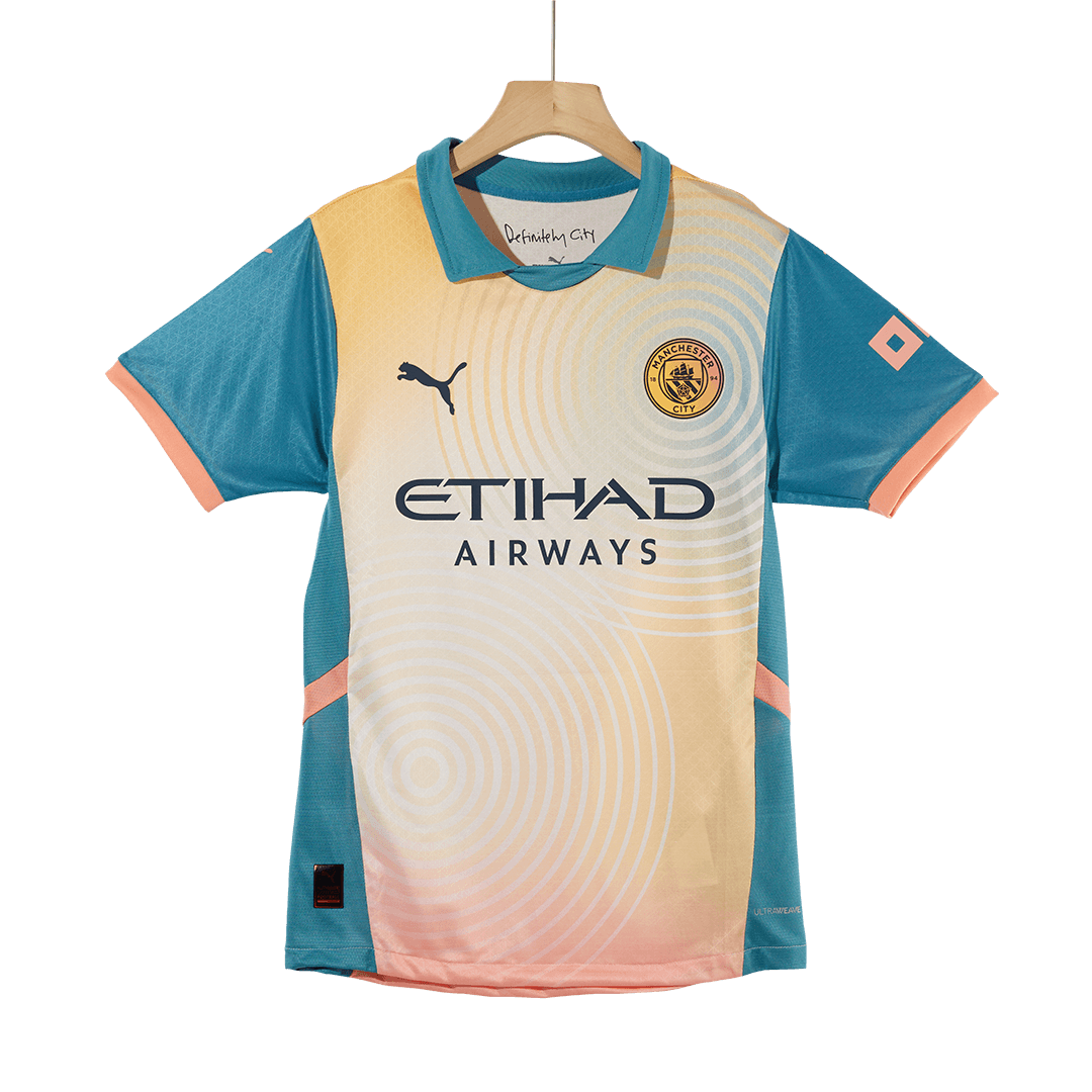 Player Version RODRIGO #16 Manchester City Fourth Away Cheap Soccer Jersey 2024/25- Definitely City (UCL) Go Soccer World Shop