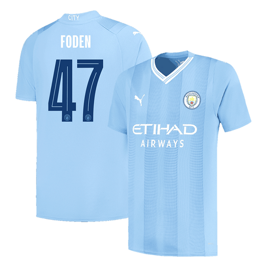 FODEN #47 Manchester City Home Cheap Soccer Jersey 2023/24 - UCL Go Soccer World Shop