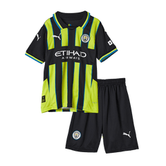 Kid's Manchester City Away Cheap Soccer Jersey Kit(Jersey+Shorts) 2024/25 Go Soccer World Shop