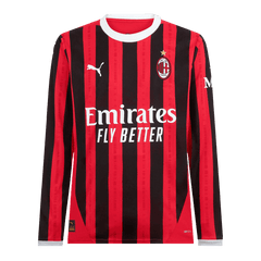 AC Milan Home Long Sleeve Cheap Soccer Jersey 2024/25 Go Soccer World Shop