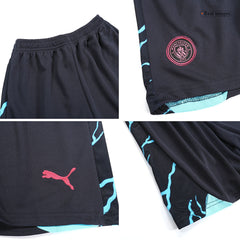 Kid's Manchester City Third Away Cheap Soccer Jersey Kit(Jersey+Shorts) 2023/24 Go Soccer World Shop