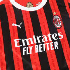 Kid's AC Milan Home Cheap Soccer Jersey Kit(Jersey+Shorts) 2024/25 Go Soccer World Shop