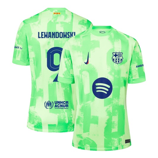 LEWANDOWSKI #9 Barcelona Third Away Cheap Soccer Jersey 2024/25 - UCL?Spotify Logo Without Text? Go Soccer World Shop