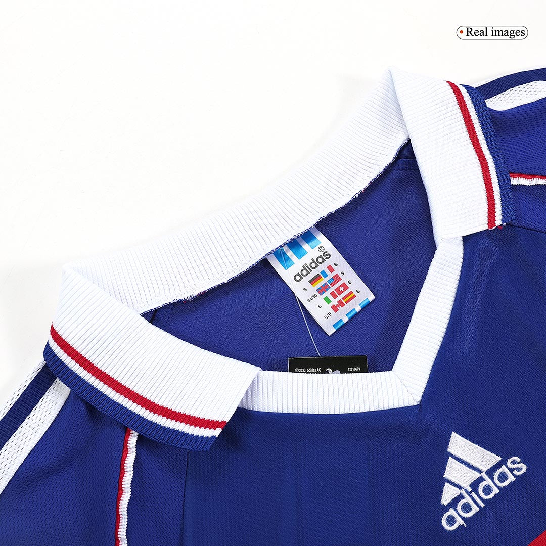 Retro ZIDANE #10 1998 France Home Cheap Soccer Jersey Go Soccer World Shop