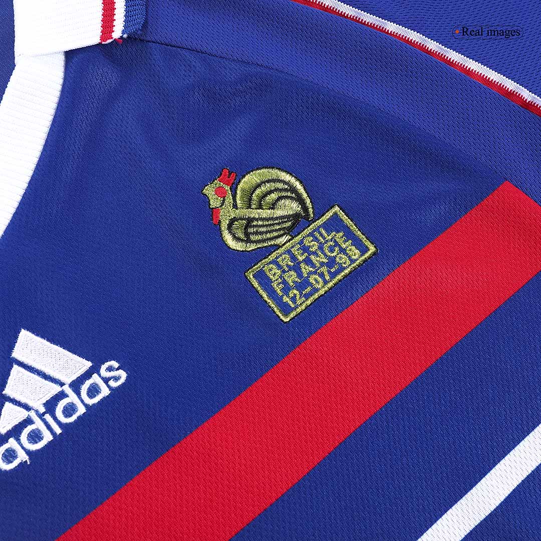Retro ZIDANE #10 1998 France Home Cheap Soccer Jersey Go Soccer World Shop