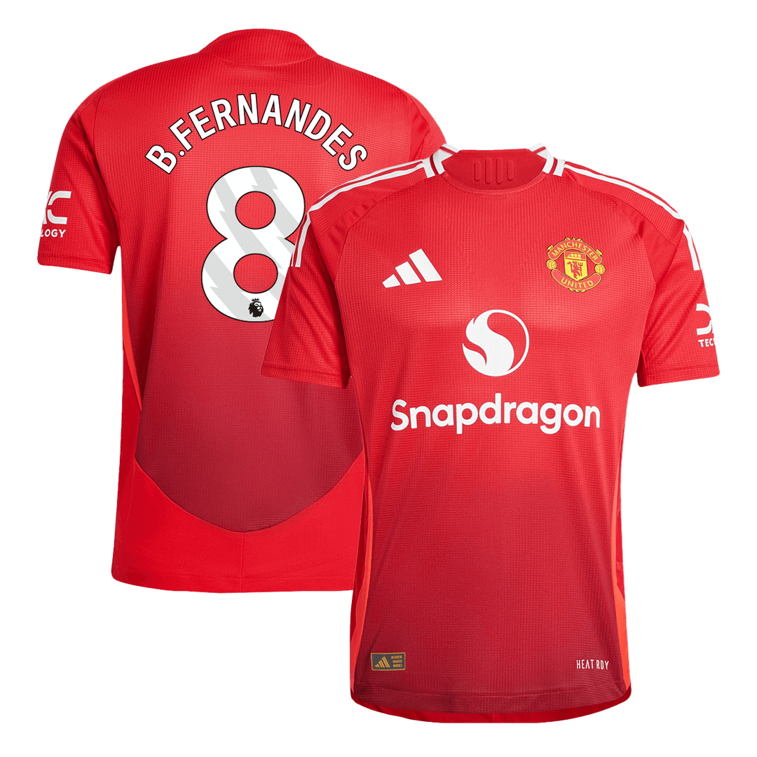 Player Version B.FERNANDES #8 Manchester United Home Cheap Soccer Jersey 2024/25 Go Soccer World Shop
