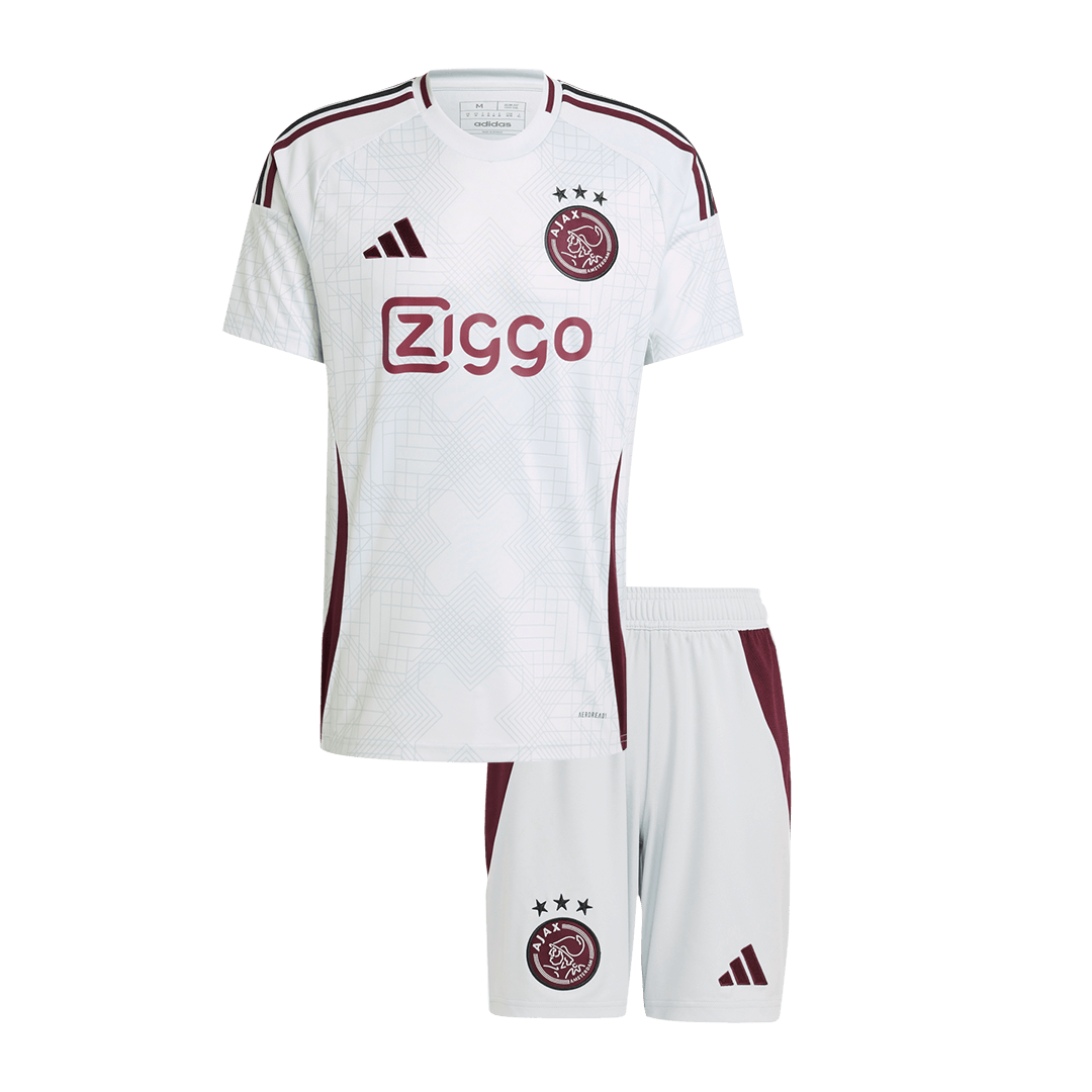 Kid's Ajax Third Away Cheap Soccer Jersey Kit(Jersey+Shorts) 2024/25 Go Soccer World Shop