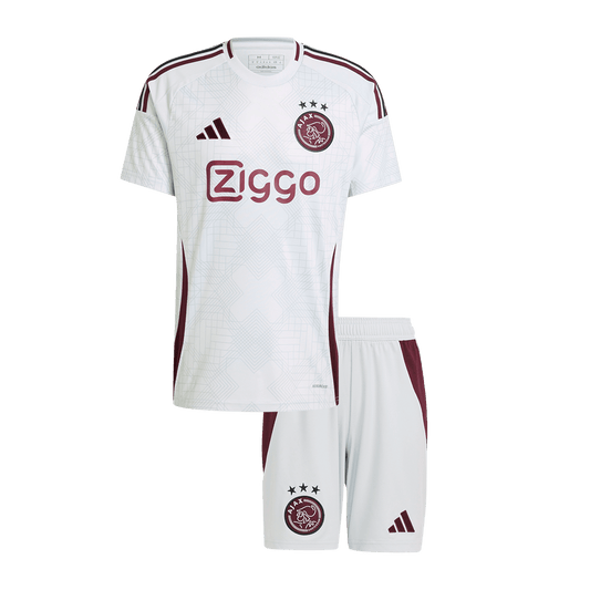 Kid's Ajax Third Away Cheap Soccer Jersey Kit(Jersey+Shorts) 2024/25 Go Soccer World Shop
