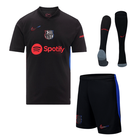 Barcelona Away Cheap Soccer Jersey Kit(Jersey+Shorts+Socks) 2024/25 Go Soccer World Shop