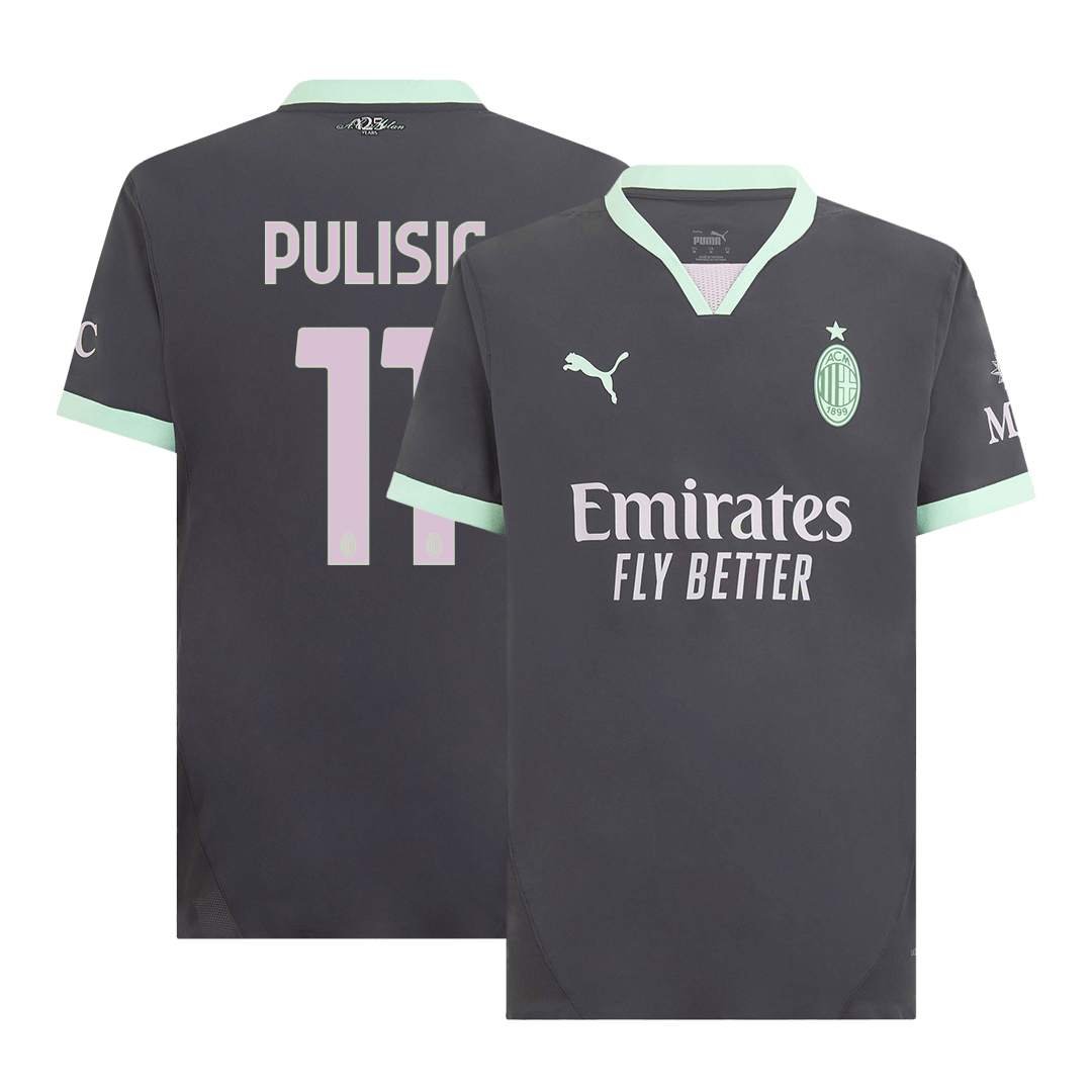 Player Version PULISIC #11 AC Milan Third Away Cheap Soccer Jersey 2024/25 Go Soccer World Shop