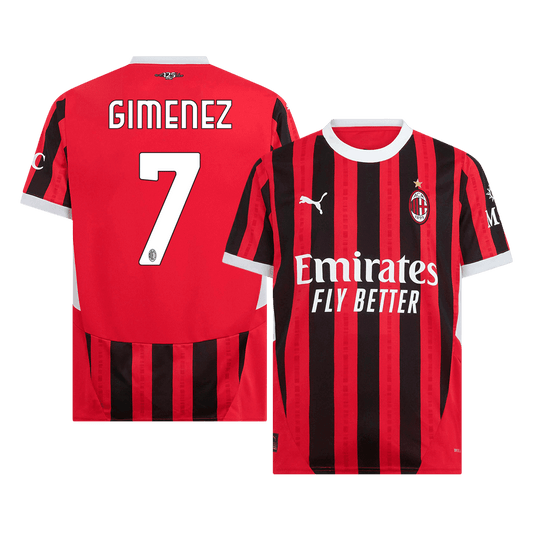 GIMENEZ #7 AC Milan Home Cheap Soccer Jersey 2024/25 Go Soccer World Shop