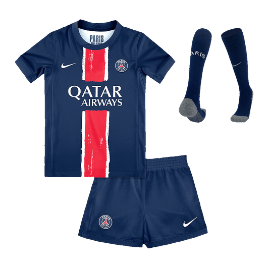 Kid's PSG Home Soccer Jersey Kit(Jersey+Shorts+Socks) 2024/25 Go Soccer World Shop
