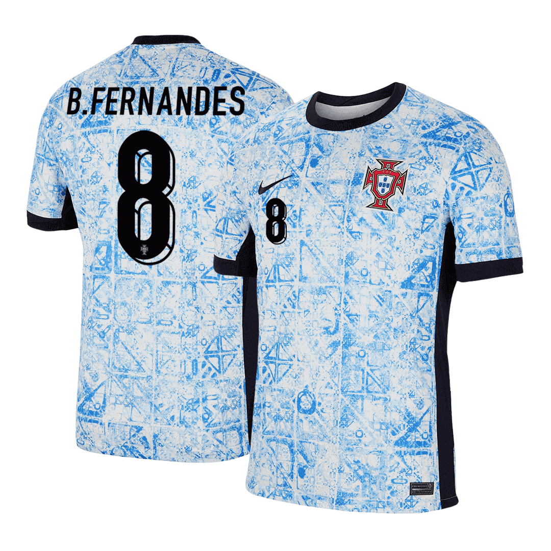 B.FERNANDES #8 Portugal Away Cheap Soccer Jersey Euro 2024 Go Soccer World Shop