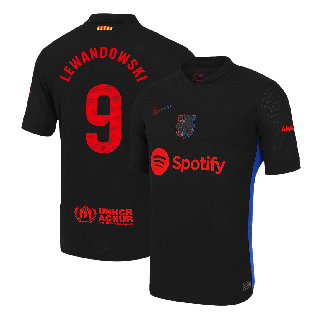 Player Version LEWANDOWSKI #9 Barcelona Away Cheap Soccer Jersey 2024/25 Go Soccer World Shop