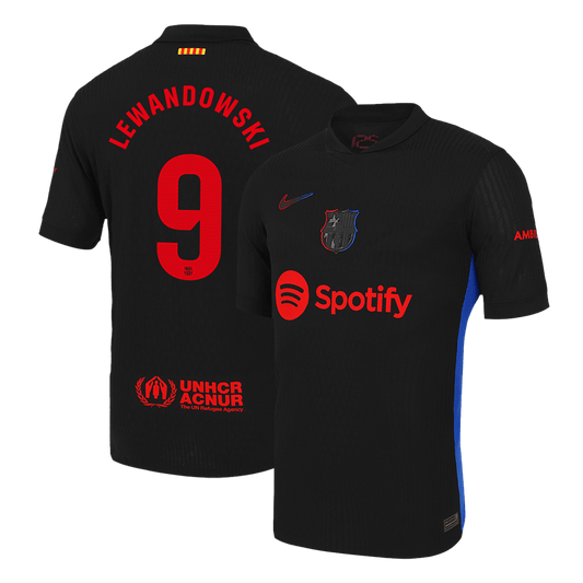 Player Version LEWANDOWSKI #9 Barcelona Away Cheap Soccer Jersey 2024/25 Go Soccer World Shop