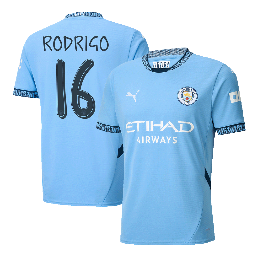 RODRIGO #16 Manchester City Home Cheap Soccer Jersey 2024/25 - UCL Go Soccer World Shop