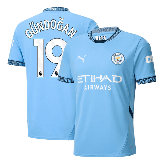 G?NDO?AN #19 Manchester City Home Cheap Soccer Jersey 2024/25 Go Soccer World Shop