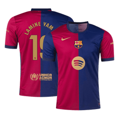 LAMINE YAMAL #19 Barcelona Home Cheap Soccer Jersey 2024/25- Spotify Logo Without Text Go Soccer World Shop