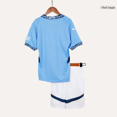 Kid's Manchester City Home Cheap Soccer Jersey Kit(Jersey+Shorts) 2024/25 Go Soccer World Shop