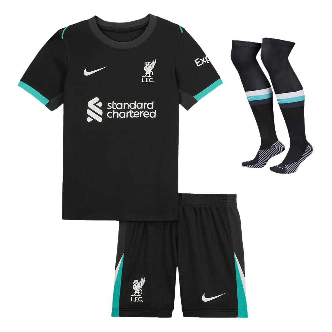Kid's Liverpool Away Cheap Soccer Jersey Kit(Jersey+Shorts+Socks) 2024/25 Go Soccer World Shop