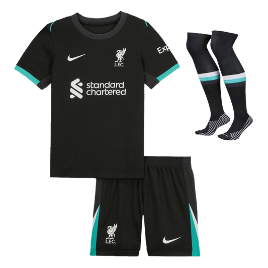 Kid's Liverpool Away Cheap Soccer Jersey Kit(Jersey+Shorts+Socks) 2024/25 Go Soccer World Shop