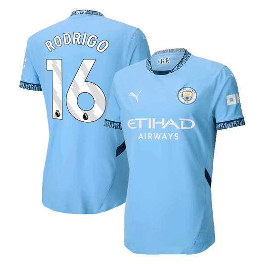 Player Version RODRIGO #16 Manchester City Home Cheap Soccer Jersey 2024/25 Go Soccer World Shop