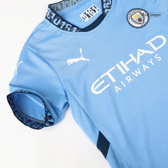 Kid's Manchester City Home Cheap Soccer Jersey Kit(Jersey+Shorts) 2024/25 Go Soccer World Shop
