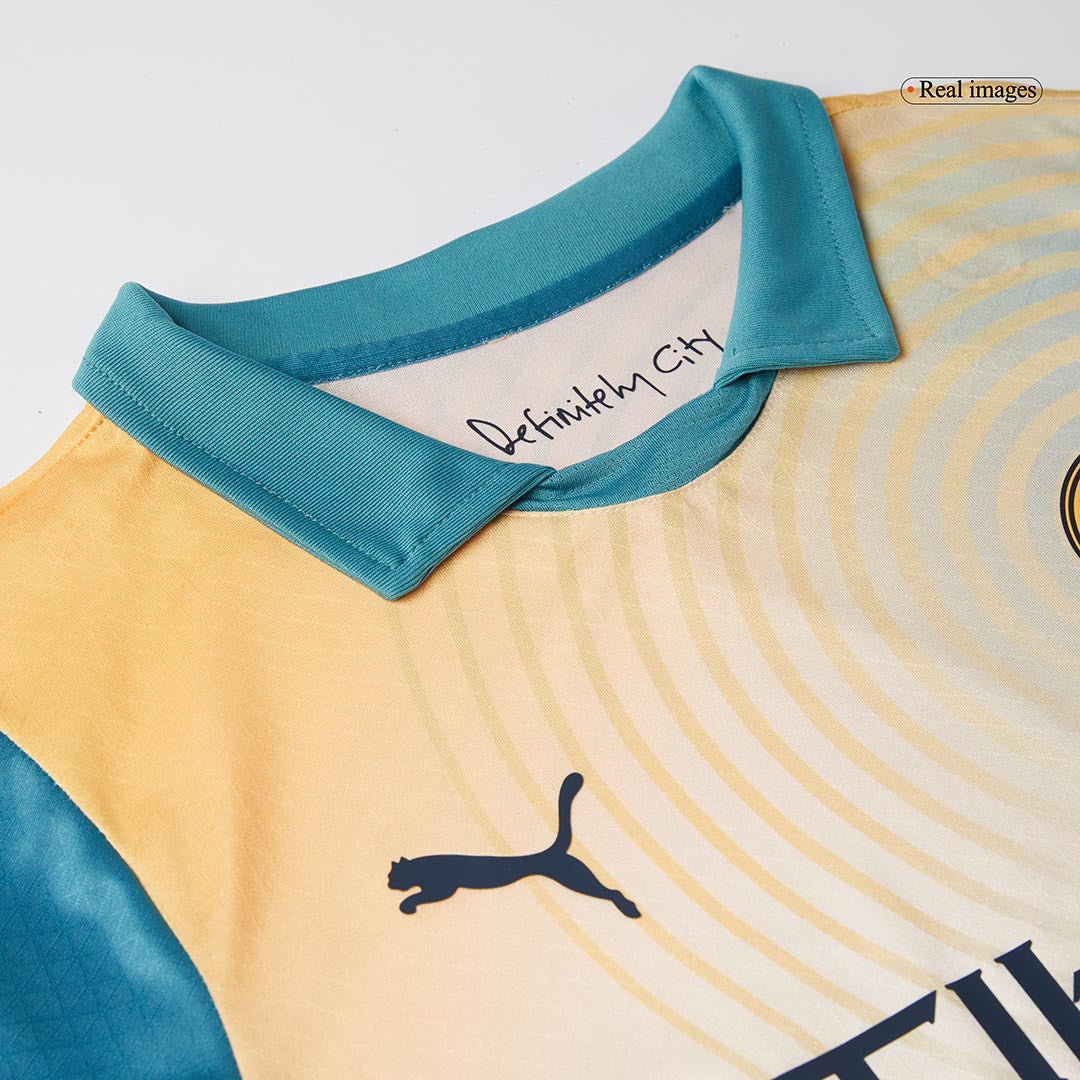 Player Version RODRIGO #16 Manchester City Fourth Away Cheap Soccer Jersey 2024/25- Definitely City (UCL) Go Soccer World Shop