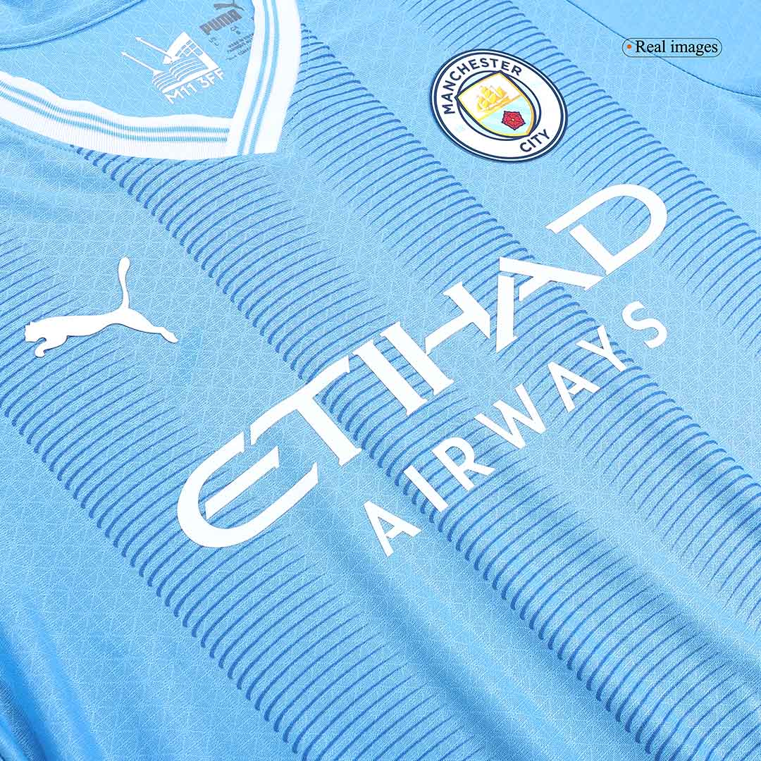 Player Version DE BRUYNE #17 Manchester City Home Cheap Soccer Jersey 2023/24 Go Soccer World Shop