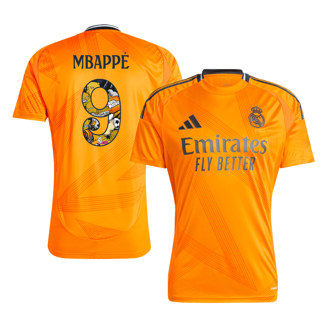 MBAPP? #9 Real Madrid Away Cheap Soccer Jersey 2024/25 - Bear Champ Font Go Soccer World Shop
