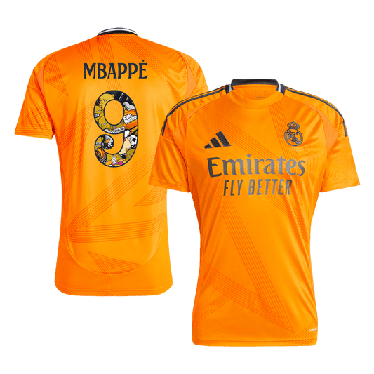 MBAPP? #9 Real Madrid Away Cheap Soccer Jersey 2024/25 - Bear Champ Font Go Soccer World Shop