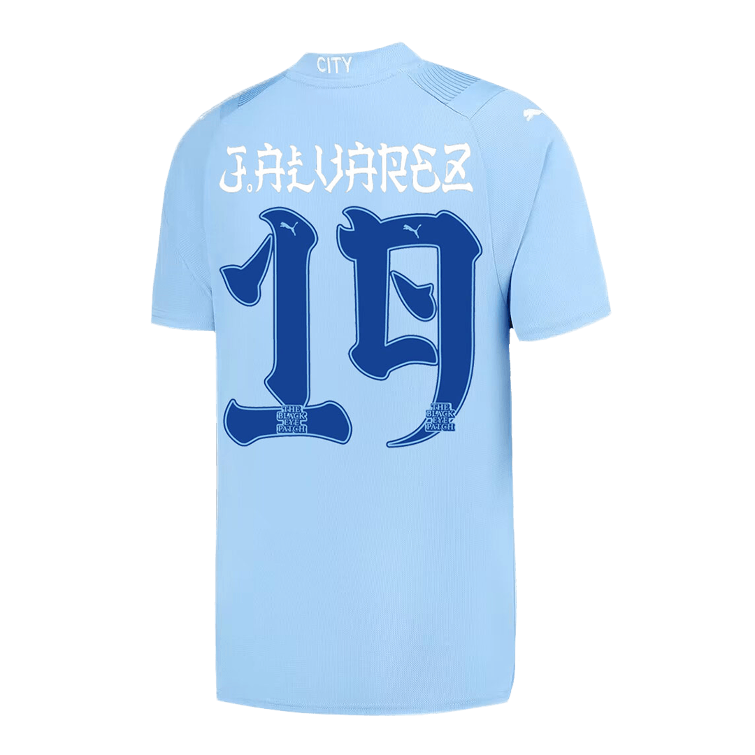 J.ALVAREZ #19 Manchester City Japanese Tour Printing Home Cheap Soccer Jersey 2023/24 Go Soccer World Shop