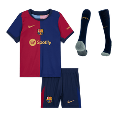 Kid's Barcelona Home Cheap Soccer Jersey Kit(Jersey+Shorts+Socks) 2024/25 Go Soccer World Shop