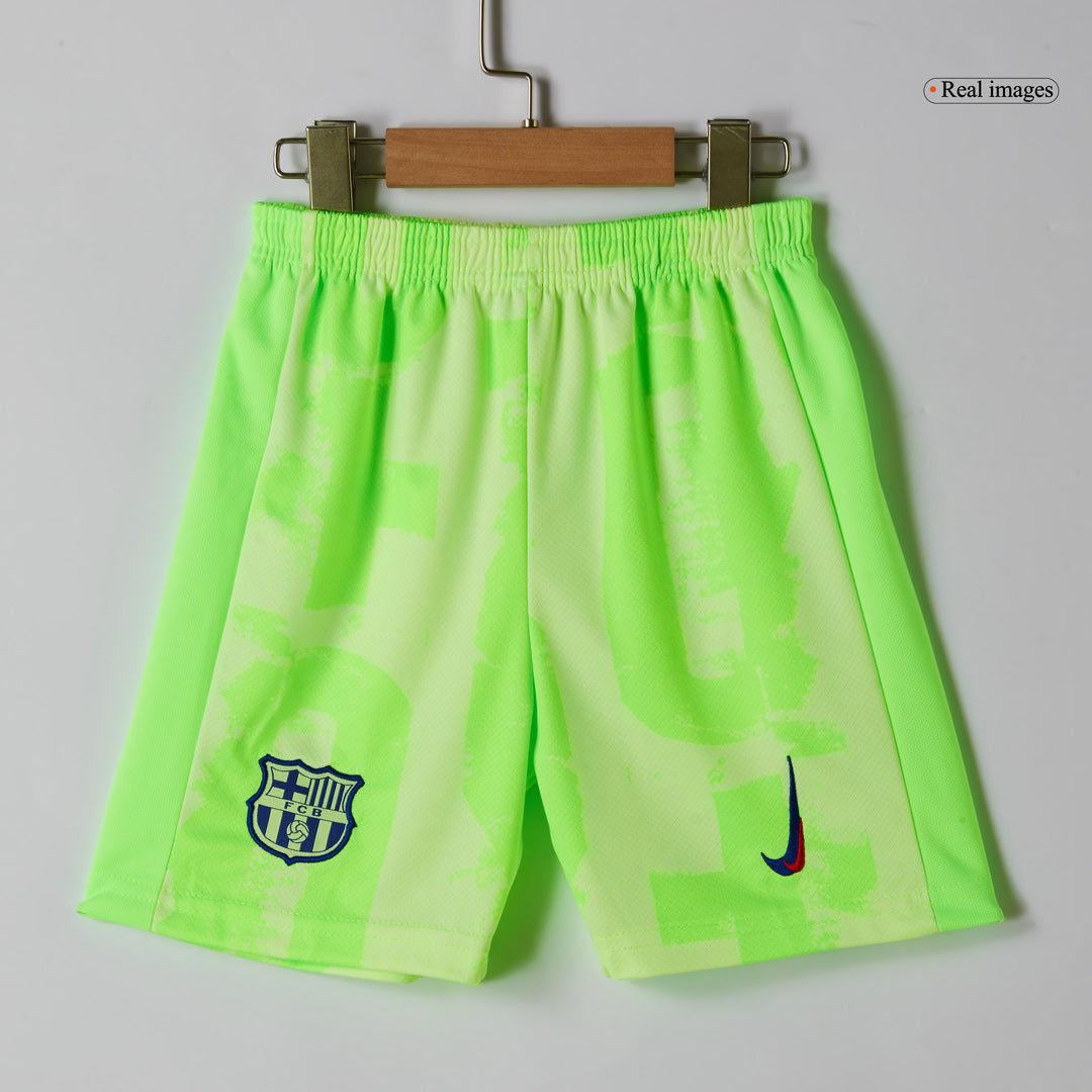 Kid's Barcelona Third Away Cheap Soccer Jersey Kit(Jersey+Shorts+Socks) 2024/25- UCL (Spotify Logo Without Text) Go Soccer World Shop
