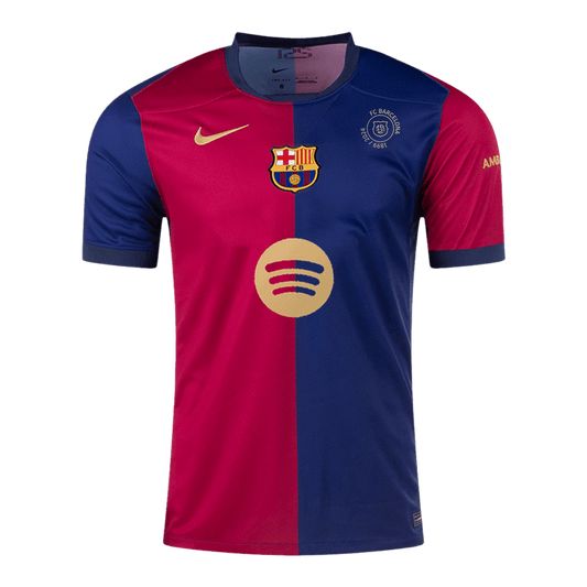 Barcelona Home Cheap Soccer Jersey 2024/25 - 125th Anniversary(Spotify Logo Without Text) Go Soccer World Shop