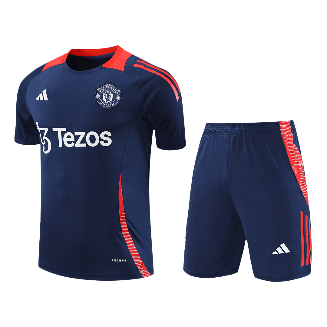 Manchester United Pre-Match Cheap Soccer Jersey Kit(Jersey+Shorts) 2024/25 Go Soccer World Shop