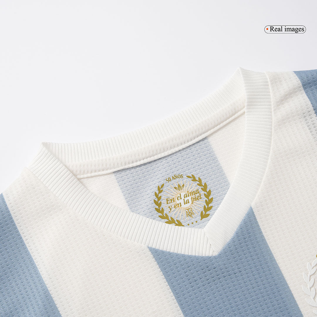 Kid's Argentina Cheap Soccer Jersey Kit(Jersey+Shorts) 2024 - 50th Anniversary Go Soccer World Shop