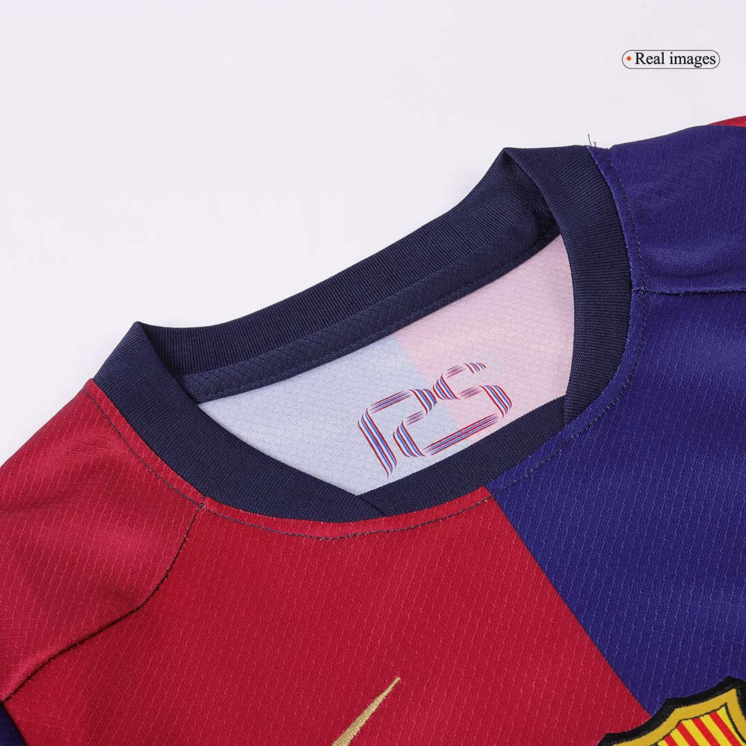 Kid's Barcelona Home Cheap Soccer Jersey Kit(Jersey+Shorts) 2024/25-Spotify Logo Without Text Go Soccer World Shop
