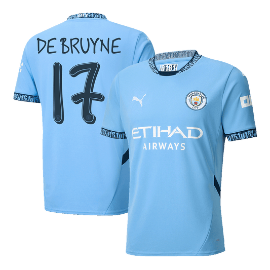 DE BRUYNE #17 Manchester City Home Cheap Soccer Jersey 2024/25 - UCL Go Soccer World Shop