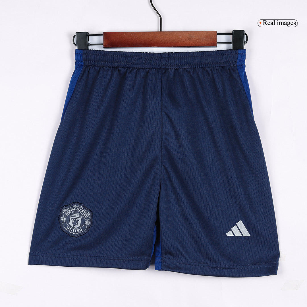 Kid's Manchester United Away Cheap Soccer Jersey Kit(Jersey+Shorts) 2024/25 Go Soccer World Shop